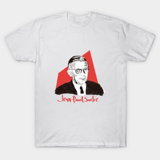 Portrait of  Jean-Paul Sartre T-Shirt